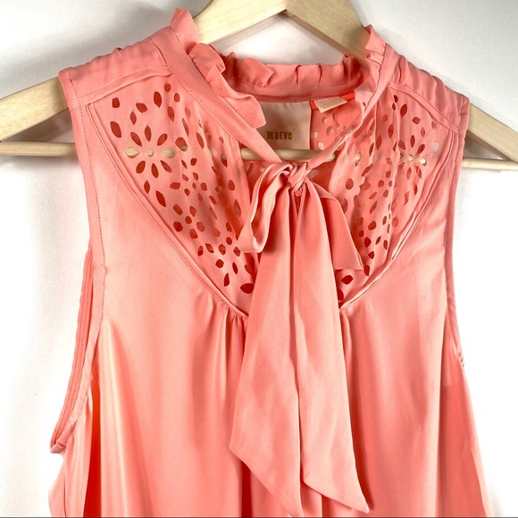 Anthropologie Maeve Sleeveless Pink Cutout Blouse - Picture 6 of 12